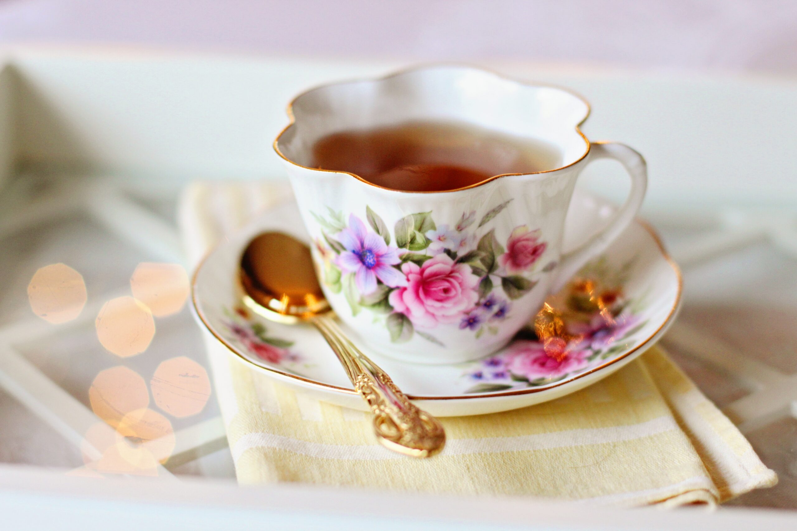 Floral tea cup
