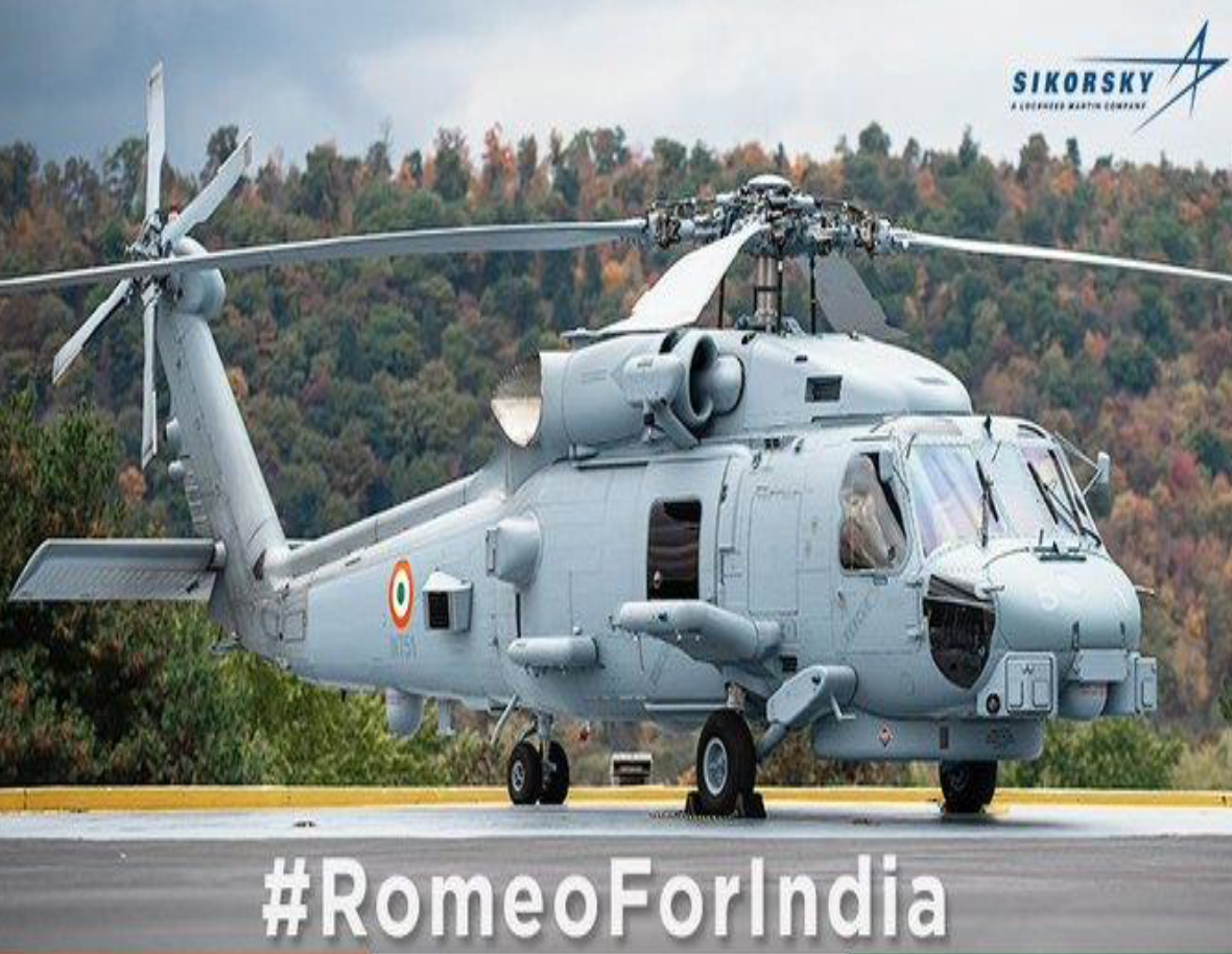 MH-60 Romeo helicopter Image from Twitter handle @LMIndiaNews