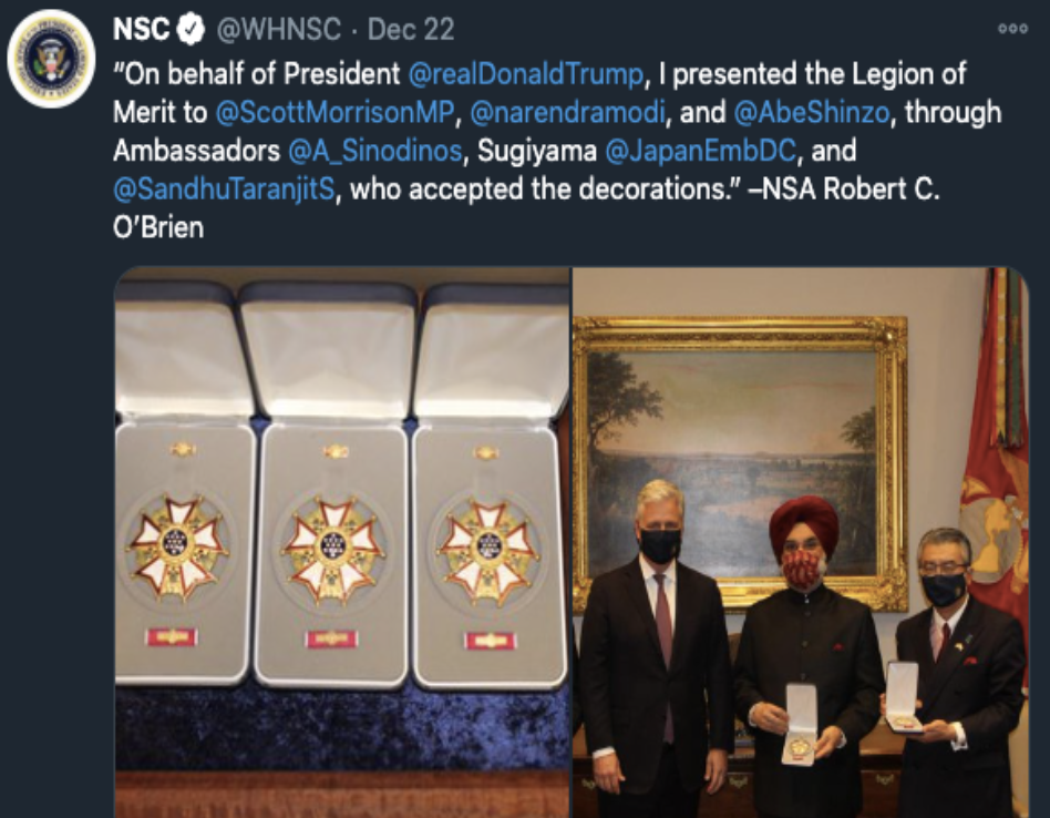 Legion of Merit Image credit - NSC Twitter handle