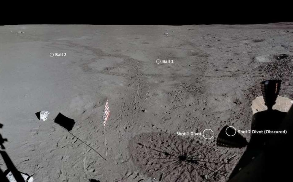 Golf Balls on the Moon Image Credit: Twitter of NASA History Office