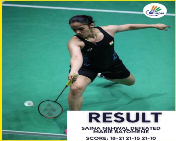 Saina Nehwal Image Credits: Twitter of BAI Media