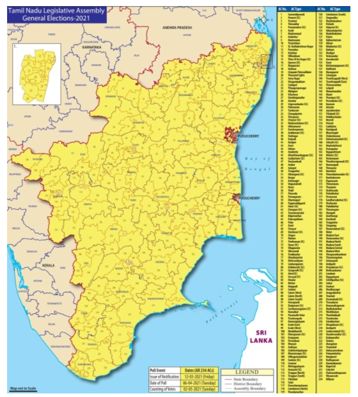 Tamil Nadu electoral districts Image Credit: eci.gov.in