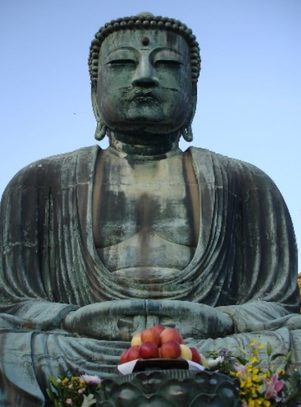 Image: The giant image of Buddha at Kamakura, Japan