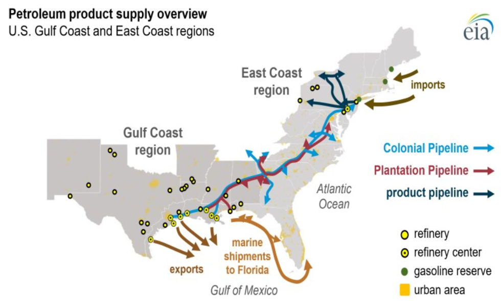 Colonial Pipelines Image from eia.gov, also available on Wikipedia