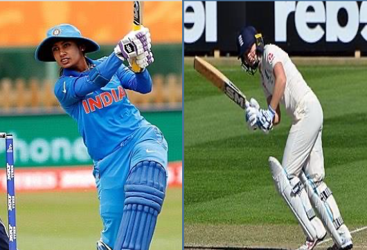 Left: Indian Captain Mithali Raj Right: England Captain Heather Knight. Image credit: Wikipedia