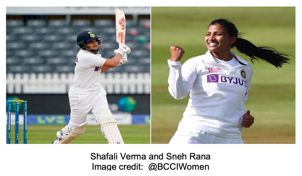 Shafali Verma and Sneh Rana Image credit: @BCCIWomen