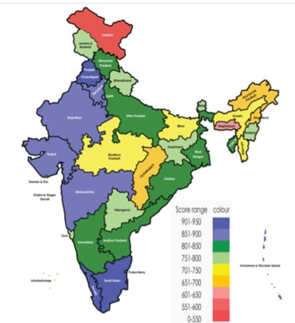 Grades reached by States and UTs in PGI 2019-20 Credits: https://pgi.udiseplus.gov.in/PGI-State-2019-20-