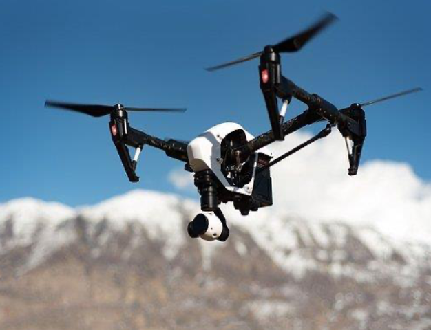 A drone being used for aerial photography