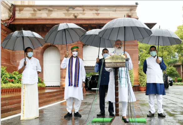 PM Modi addresses the nation before the start of the Monsoon Session Image Source: pib.gov.in