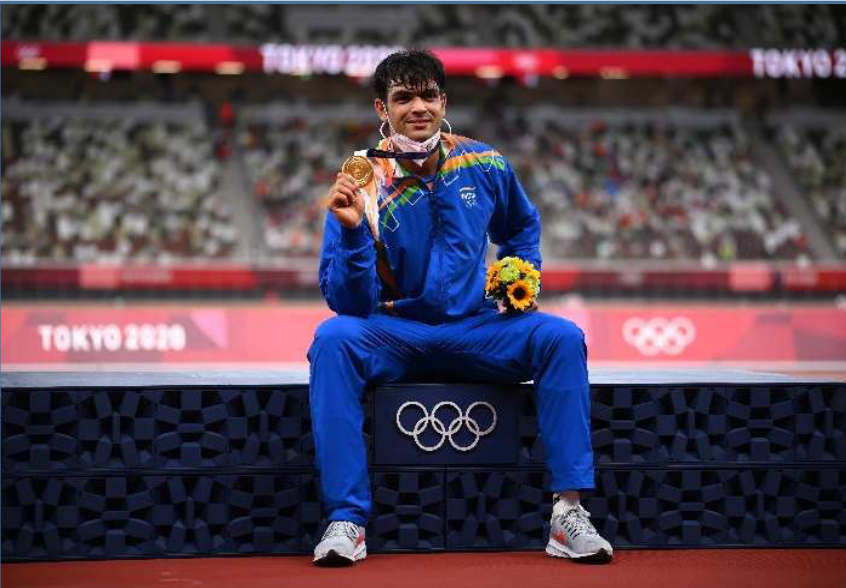 Neeraj Chopra Credit: Twitter of @Tokyo2020