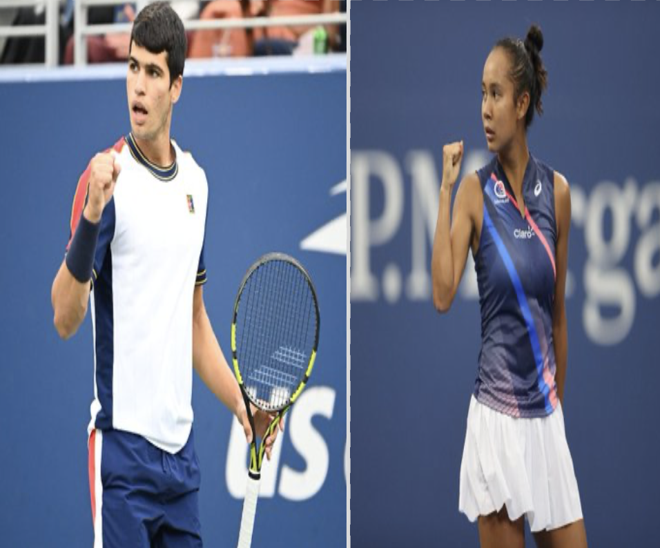 Carlos Alcaraz and Leylah Fernandez Image Credit: Twitter@usopen