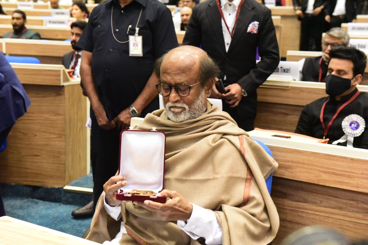 2021 - Rajnikanth with his Dadasaheb Phalke Award