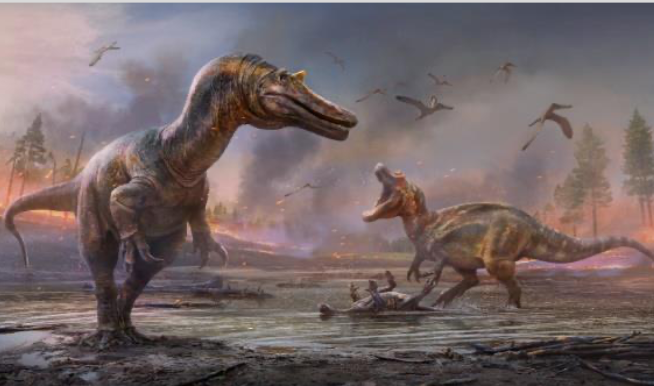 Artist’s impression of dinosaurs Image Credits: Anthony Hutchings